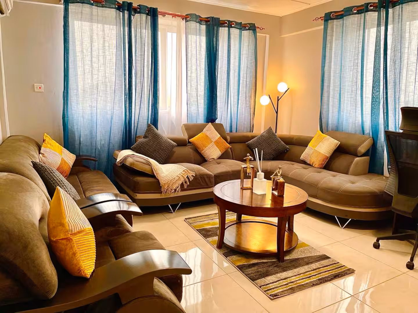 Stylish and modern living room interior