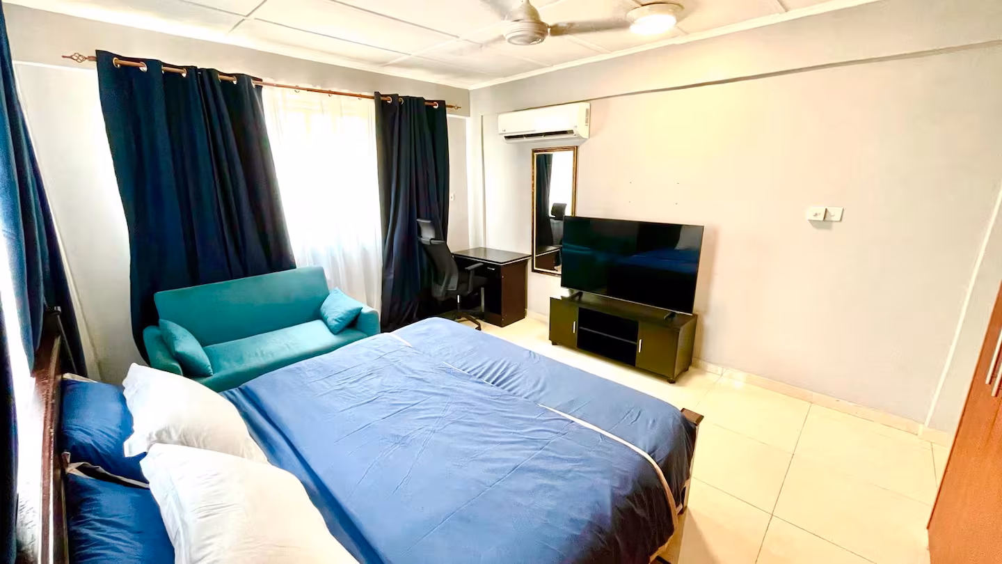 Cozy and well-lit bedroom interior